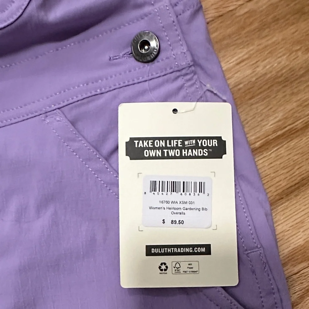 Duluth Trading Co Lavender Overalls - Picture 2 of 3